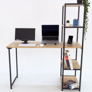 Escritorio con biblioteca