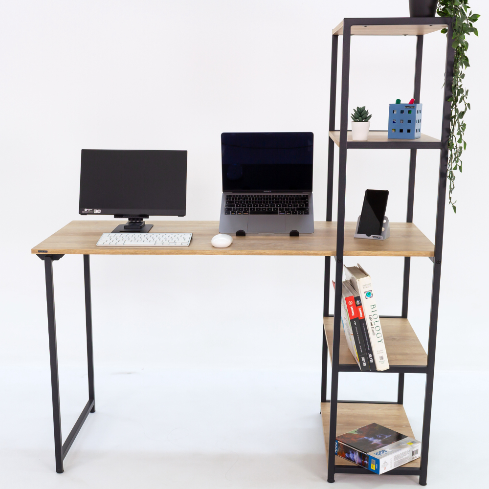 Escritorio con biblioteca