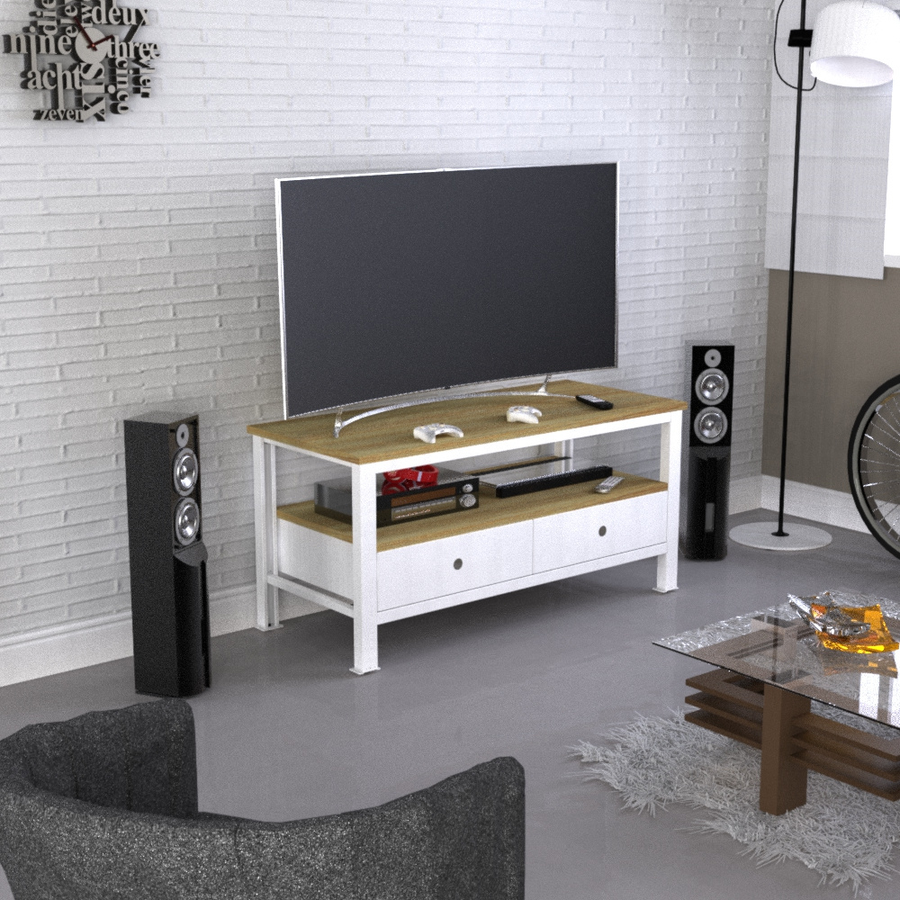 mueble tv blanco