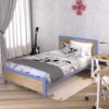 Cama sencilla azul