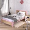 Cama sencilla rosada