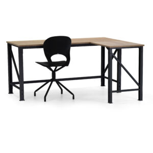 Escritorio en L negro