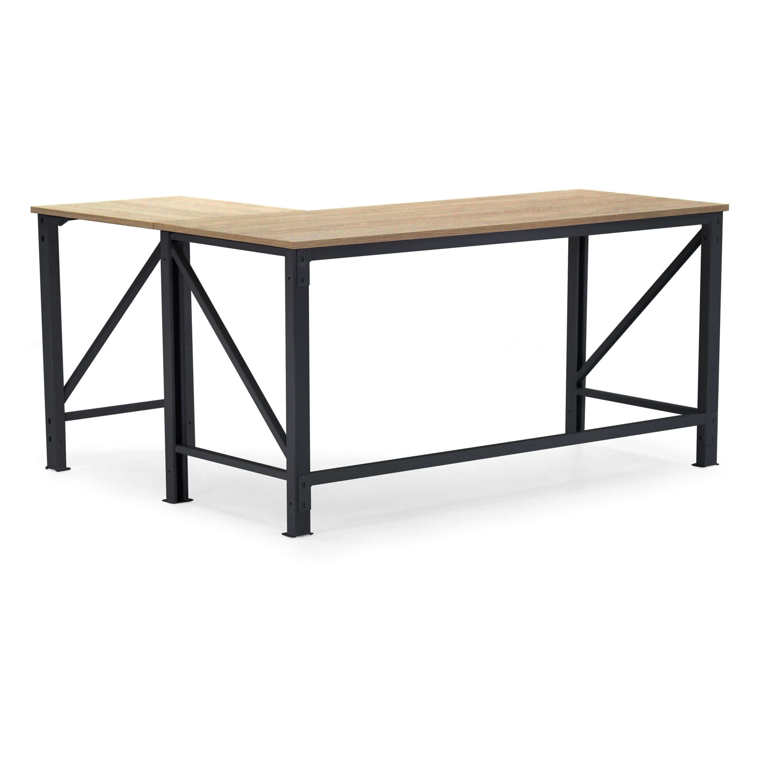 Escritorio en L negro